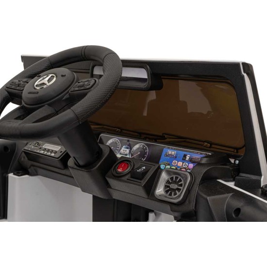Vienvietis elektromobilis Mercedes G63 AMG 4x4, baltas 