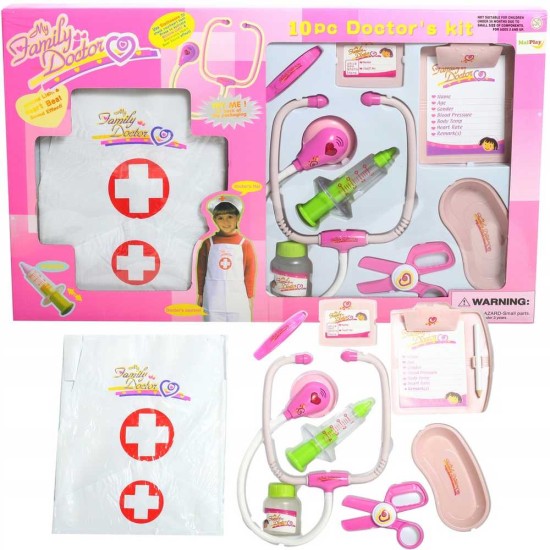 Žaislinis gydytojo rinkinys su garsais ir švieselėmis doctor Pink