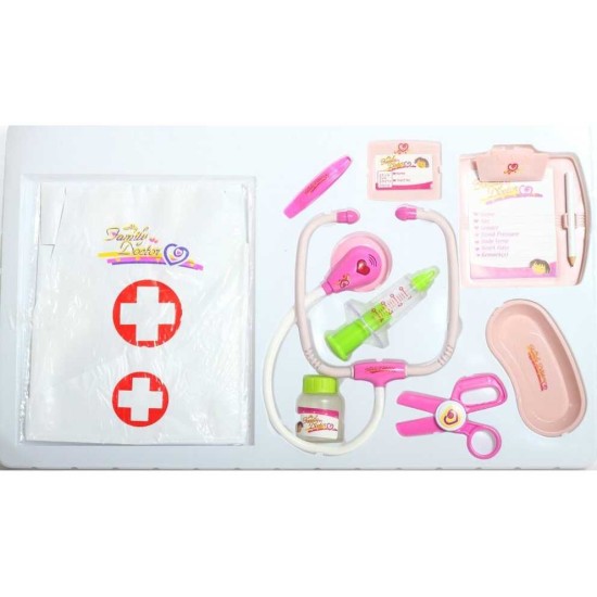 Žaislinis gydytojo rinkinys su garsais ir švieselėmis doctor Pink