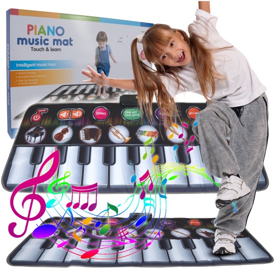 Interaktyvus didelis muzikinis šokių kilimėlis 148 cm.