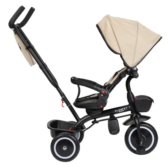 Vaikiškas triratukas Funfit Kids Zippy, Cream