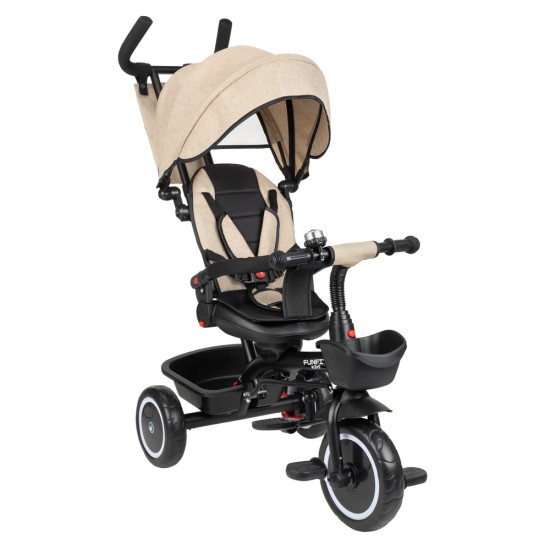 Vaikiškas triratukas Funfit Kids Zippy, Cream