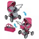 Lėlių vežimėlis Woopie Royal, rožinis 4in1