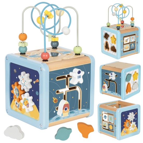 Medinis veiklos kubas TOOKY TOY Cosmos