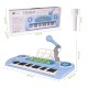 Vaikiškas pianinas 37 klavišų su mikrofonu, mėlynas, USB, MP3