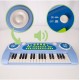 Vaikiškas pianinas 37 klavišų su mikrofonu, mėlynas, USB, MP3