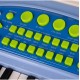 Vaikiškas pianinas 37 klavišų su mikrofonu, mėlynas, USB, MP3