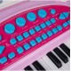 Vaikiškas pianinas 37 klavišų su mikrofonu, rožinis, USB, MP3