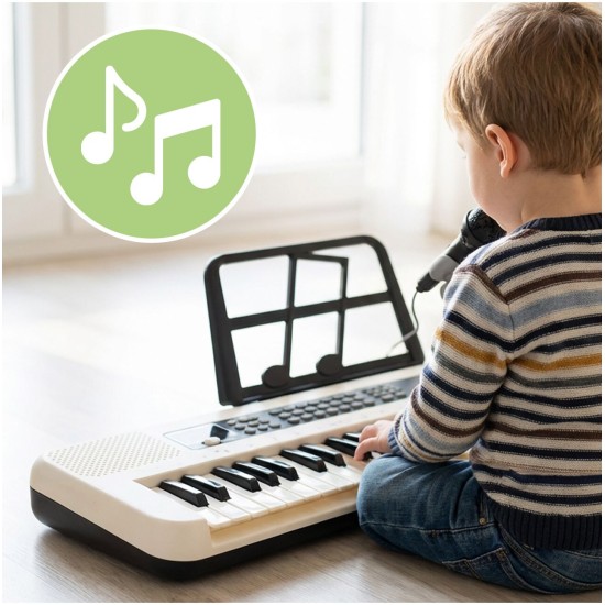 Vaikiškas pianinas 61 klavišų su mikrofonu, USB, LED