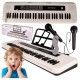 Vaikiškas pianinas 61 klavišų su mikrofonu, USB, LED