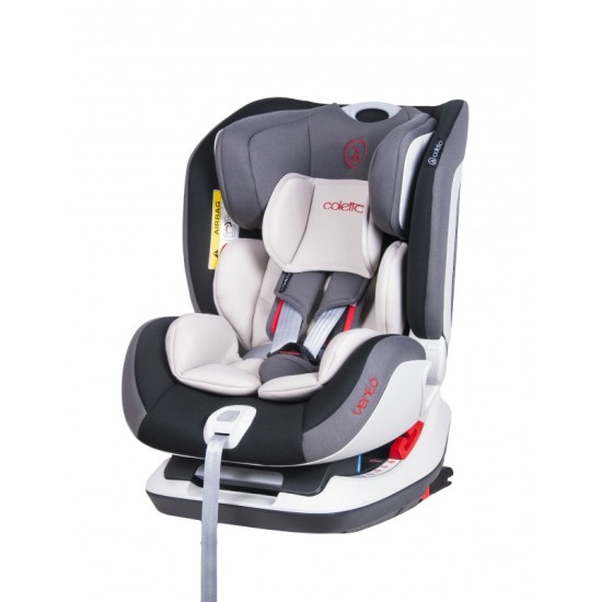 Automobilinė kėdutė COLETTO VENTO ISOFIX pilka 0-25 kg.