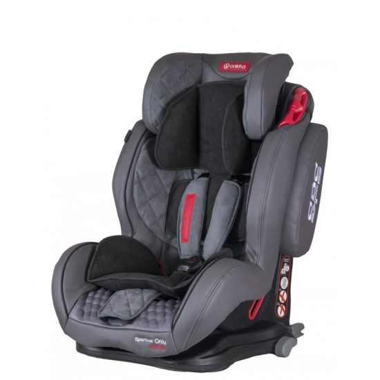 Automobilinė kėdutė COLETTO SPORTIVO ONLY pilka ISOFIX 9-36 Kg.