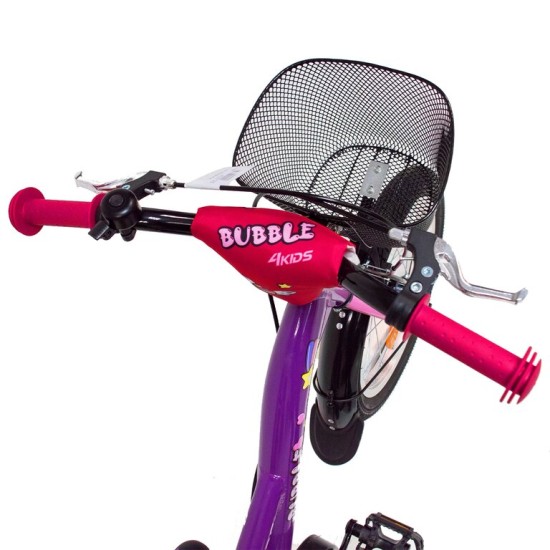 Dviratis 4KIDS Bubble 16" (aliuminis, rožinė)