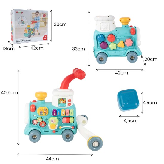 Daugiafunkcinis stumdukas kūdikiams Montessori 3in1. Blue