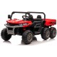 Dvivietis vaikiškas elektromobilis Farmer Truck, raudonas 4x4 300 W