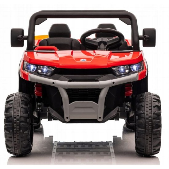 Dvivietis vaikiškas elektromobilis Farmer Truck, raudonas 4x4 300 W