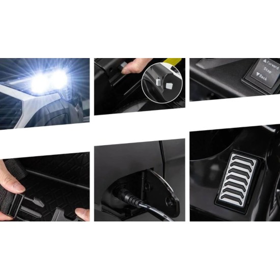 Elektromobilis vaikams Audi E- Tron SQ8, 4x4, juodas