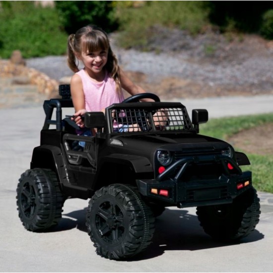Elektromobilis vaikams Jeep Dark night, juodas