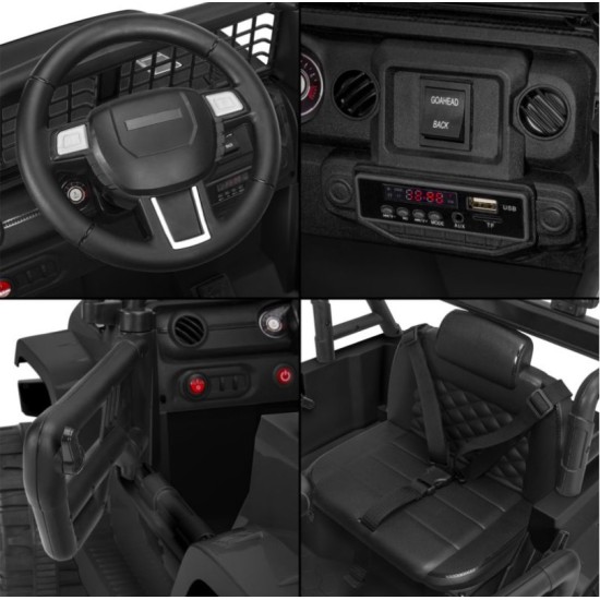 Elektromobilis vaikams Jeep Dark night, juodas
