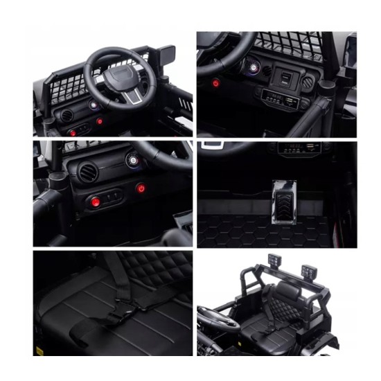 Elektromobilis vaikams Jeep Dark night, juodas
