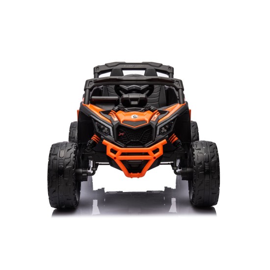 Vienvietis vaikiškas elektromobilis Can-Am Maverick ATV, – 24V, 4 varikliai, 800W, oranžinis