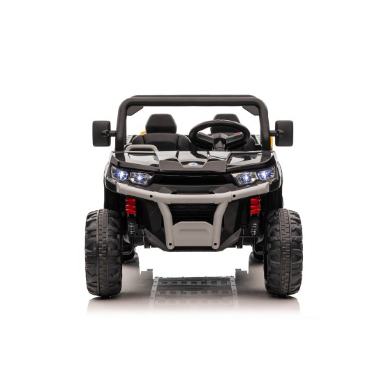 Dvivietis vaikiškas elektromobilis Farmer Truck, juodas 4x4 300 W