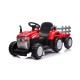 Elektrinis traktorius New Holland su priekaba, raudonas