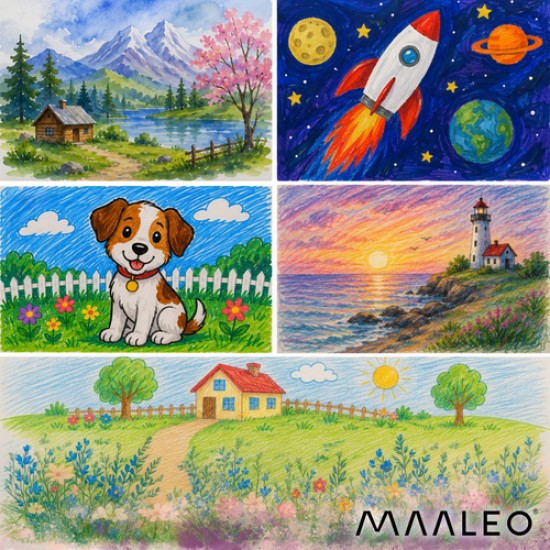Piešimo rinkinys 144 vnt. Astronautas