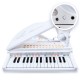 Vaikiškas elektroninis pianinas su kėdute ir mikrofonu 37 klavišai, baltas