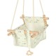 Vienvietės medinės sūpynės 28 cm, baltos