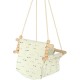 Vienvietės medinės sūpynės 28 cm, baltos