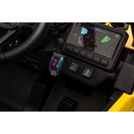 Vienvietis vaikiškas elektromobilis Can-Am Maverick ATV, – 24V, 4 varikliai, 800W, mėlynas