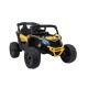 Vienvietis vaikiškas elektromobilis Can-Am Maverick ATV, geltonas – 24V, 4 varikliai, 800W geltonas