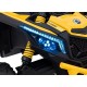 Vienvietis vaikiškas elektromobilis Can-Am Maverick ATV, geltonas – 24V, 4 varikliai, 800W geltonas