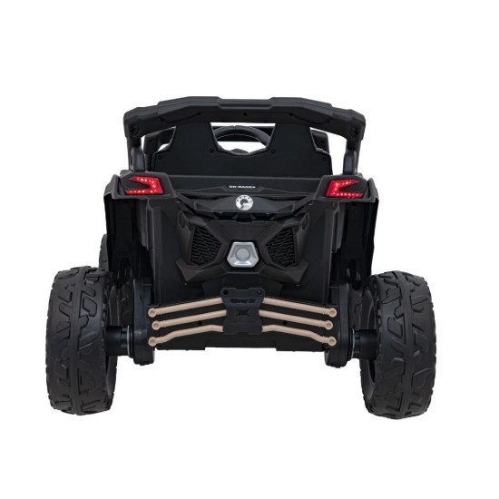 Vienvietis vaikiškas elektromobilis Can-Am Maverick ATV, 800w, 4x4, juodas