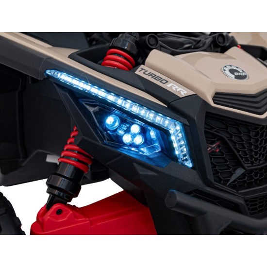 Vienvietis vaikiškas elektromobilis Can-Am Maverick ATV, 800w, 4x4, juodas