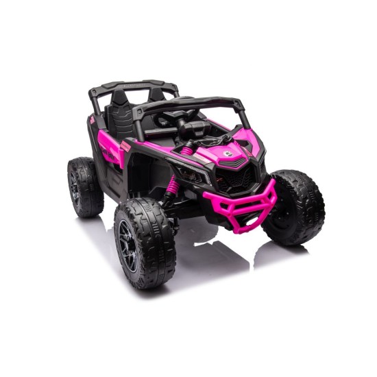 Vienvietis vaikiškas elektromobilis Can-Am Maverick ATV, – 24V, 4 varikliai, 800W rožinis