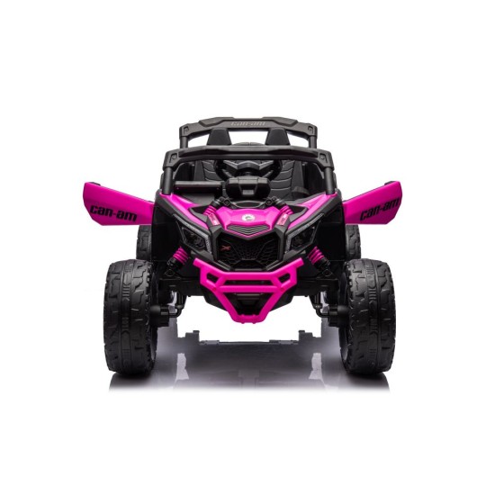 Vienvietis vaikiškas elektromobilis Can-Am Maverick ATV, – 24V, 4 varikliai, 800W rožinis