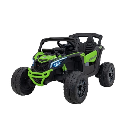 Vienvietis vaikiškas elektromobilis Can-Am Maverick ATV, 800w, 4x4, žalias