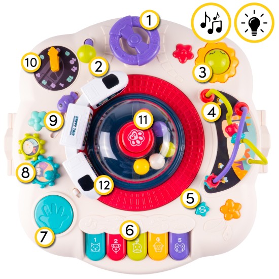 Mokomasis Interaktyvus stalas Montessori 4in1