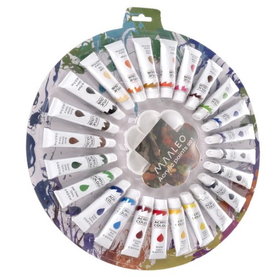 Akriliniai dažai 12ml - rinkinys 24vnt