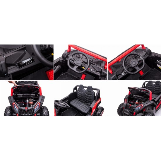 Dvivietis elektromobilis UTV Buggy Racing 4x4, Žalias