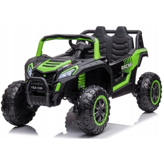 Dvivietis elektromobilis UTV Buggy Racing 4x4, Žalias