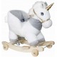 Muzikinis supamas arkliukas vienaragis 2 in 1, White