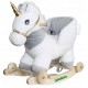 Muzikinis supamas arkliukas vienaragis 2 in 1, White