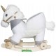 Muzikinis supamas arkliukas vienaragis 2 in 1, White