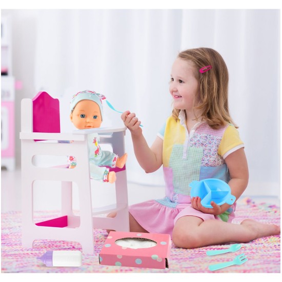 Lėlytė Deluxe 29 cm. su drabužiais, stalo įrankiais ir kitais priedais