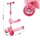 Triratis paspirtukas su sėdyne, Cat 2in1, Rose