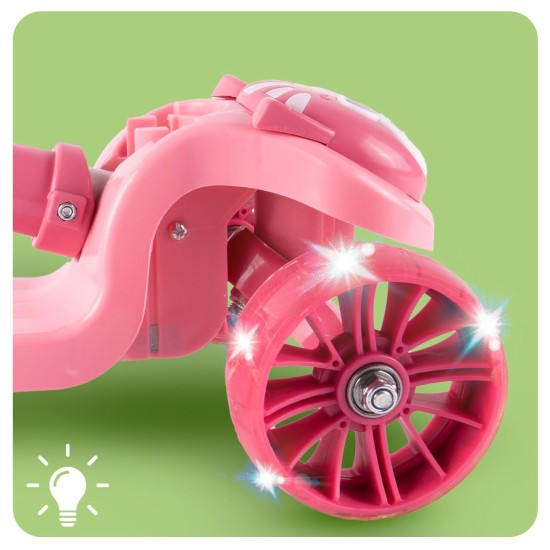Triratis paspirtukas su sėdyne, Cat 2in1, Rose