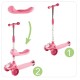 Triratis paspirtukas su sėdyne, Cat 2in1, Rose